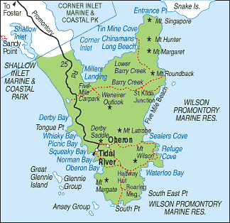 Australia, Victoria, Gippsland, A day in Wilsons Promontory National Park: Mount Oberon, Squeaky Beach, Tidal River / Norman Beach, , 