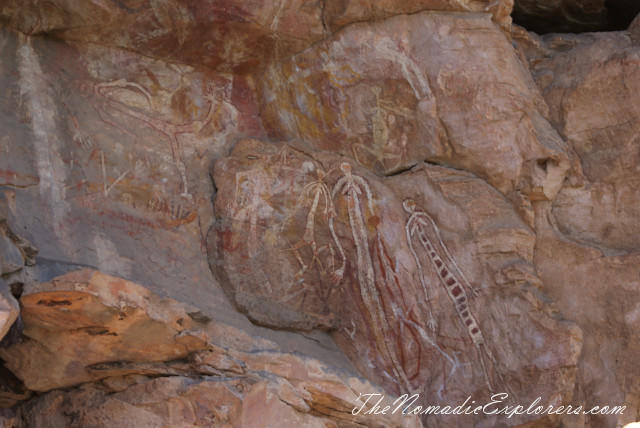 Australia, Northern Territory, Kakadu and Surrounds, Kakadu National Park. Aboriginal Rock Paintings at Nanguluwur and Nourlangie/Anbangbang Gallery, , 