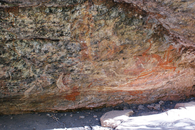 Australia, Northern Territory, Kakadu and Surrounds, Kakadu National Park. Aboriginal Rock Paintings at Nanguluwur and Nourlangie/Anbangbang Gallery, , 