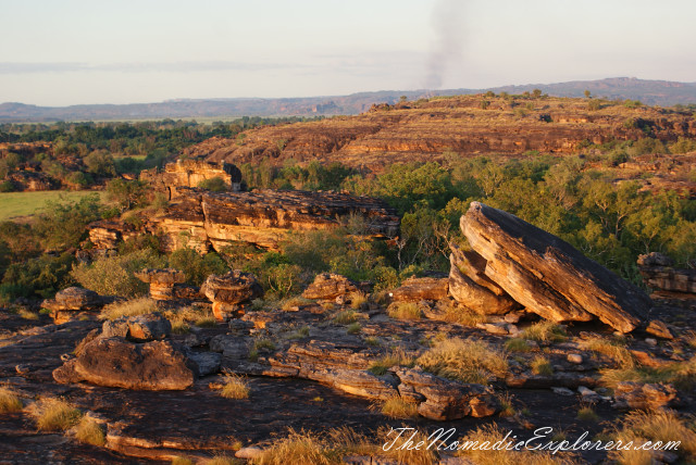Australia, Northern Territory, Kakadu and Surrounds, Kakadu National Park. Sunset at Nadab Lookout, Ubirr, , 