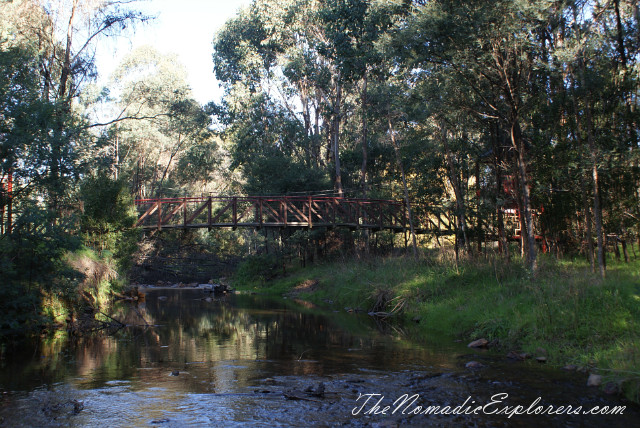 Australia, Victoria, Hight Country, Wandiligong. Maze, Chinese Swing Bridge, Nut Festival, , 