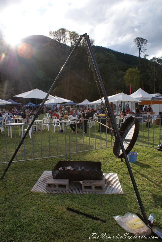 Australia, Victoria, Hight Country, Wandiligong. Maze, Chinese Swing Bridge, Nut Festival, , 