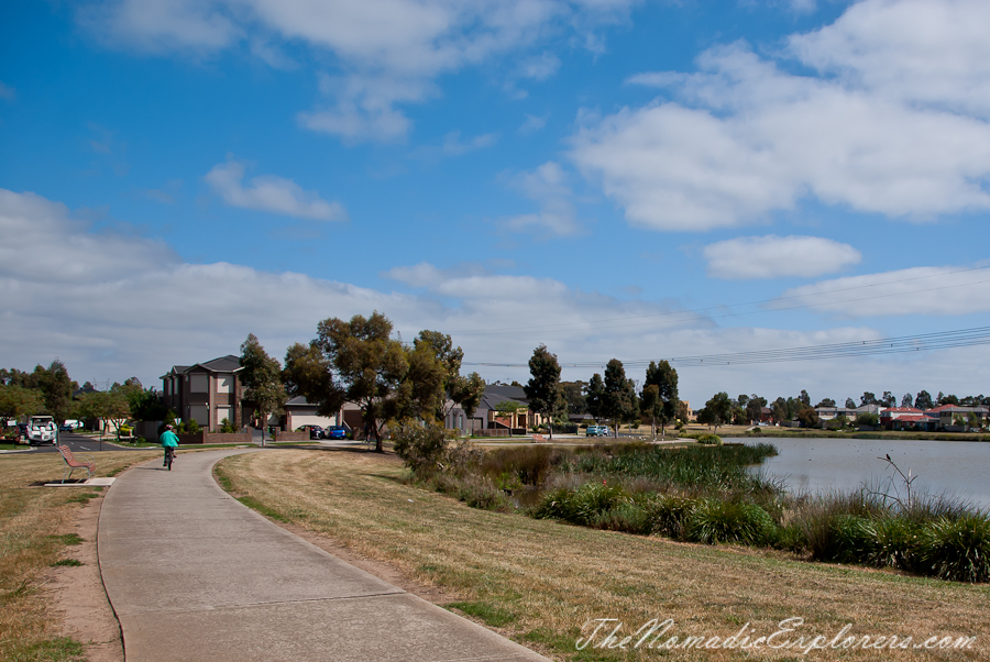 Australia, Victoria, Melbourne, Cycling from Roxburg Park to City via Broadmeadows Valley, Moonee Ponds and Capital City Trails, , 