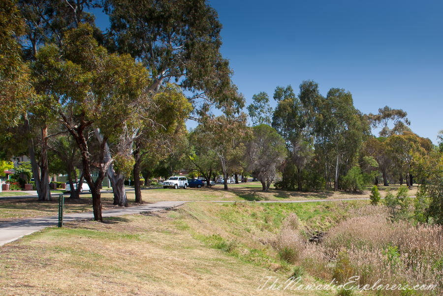 Australia, Victoria, Melbourne, Cycling from Roxburg Park to City via Broadmeadows Valley, Moonee Ponds and Capital City Trails, , 