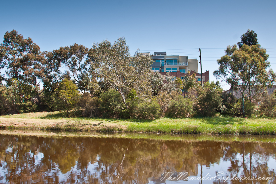 Australia, Victoria, Melbourne, Cycling from Roxburg Park to City via Broadmeadows Valley, Moonee Ponds and Capital City Trails, , 