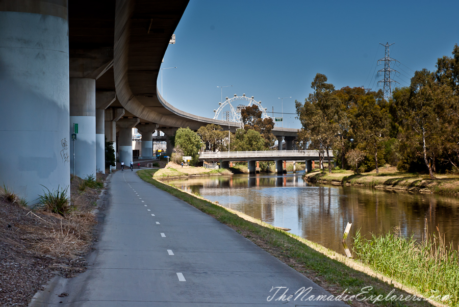 Australia, Victoria, Melbourne, Cycling from Roxburg Park to City via Broadmeadows Valley, Moonee Ponds and Capital City Trails, , 