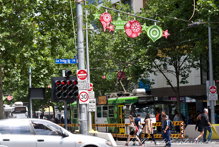 Australia, Victoria, Melbourne, Christmas Decorations In Melbourne - Day Walk, , 