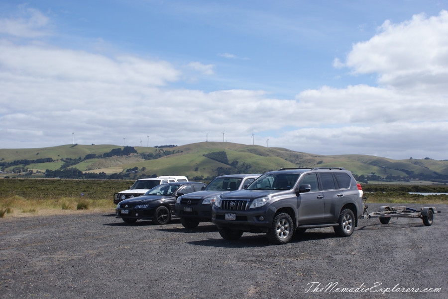 Australia, Victoria, Gippsland, From Foster to Port Albert: Bird Hide, WindFarm, Agness Falls, Old Port Trail, , 