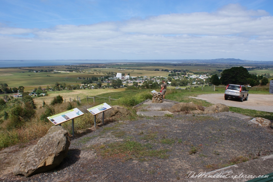 Australia, Victoria, Gippsland, From Foster to Port Albert: Bird Hide, WindFarm, Agness Falls, Old Port Trail, , 