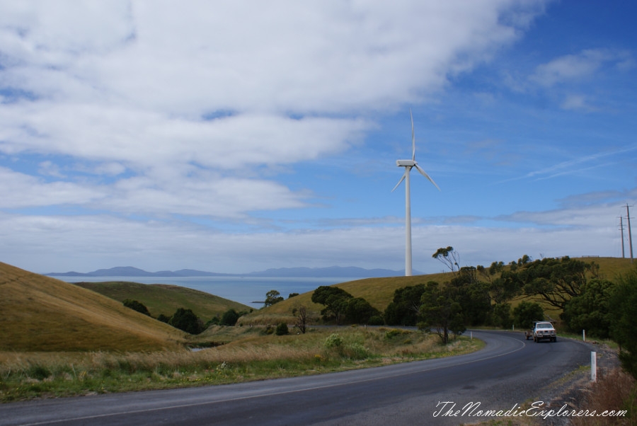 Australia, Victoria, Gippsland, From Foster to Port Albert: Bird Hide, WindFarm, Agness Falls, Old Port Trail, , 