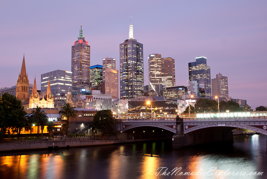 Australia, Victoria, Melbourne, Christmas Decorations In Melbourne - Evening Walk, , 