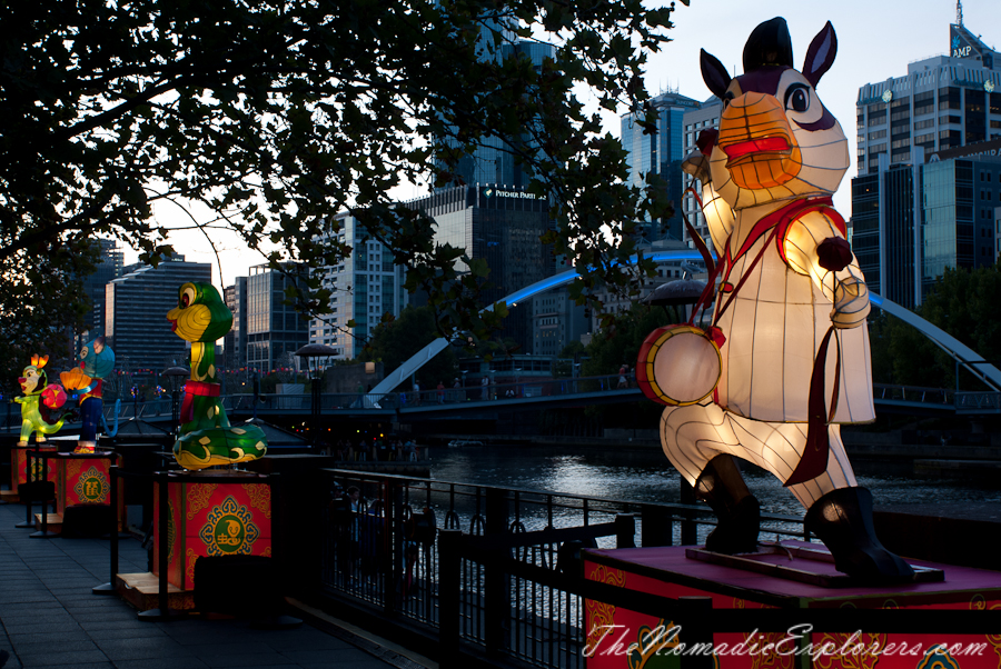 Australia, Victoria, Melbourne, White Night Melbourne &amp; Chinese New Year Decorations 2016, , 