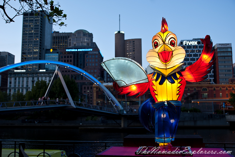 Australia, Victoria, Melbourne, White Night Melbourne &amp; Chinese New Year Decorations 2016, , 