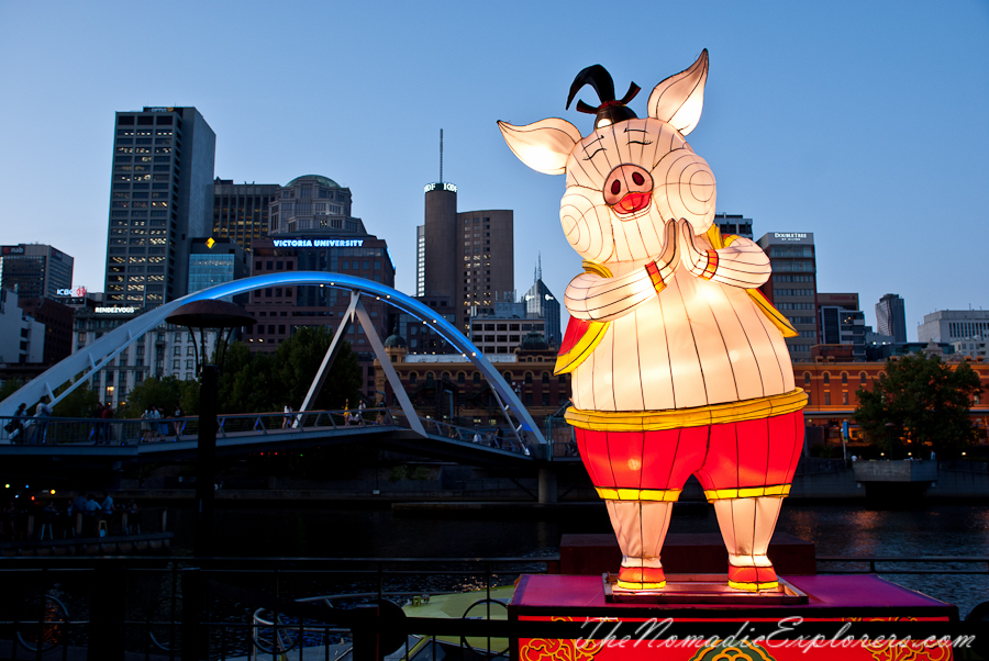 Australia, Victoria, Melbourne, White Night Melbourne &amp; Chinese New Year Decorations 2016, , 