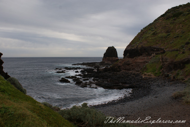 Australia, Victoria, Mornington Peninsula, Mornington Peninsula National Park - маяк и прогулка по Cape Schank, Flinders Blowhole, , 